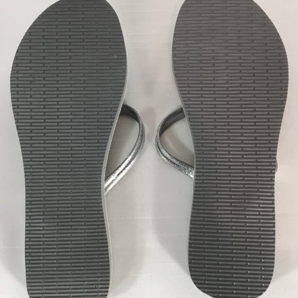 Silver Flip Flop Sandals (new) - Picture 2 of 2